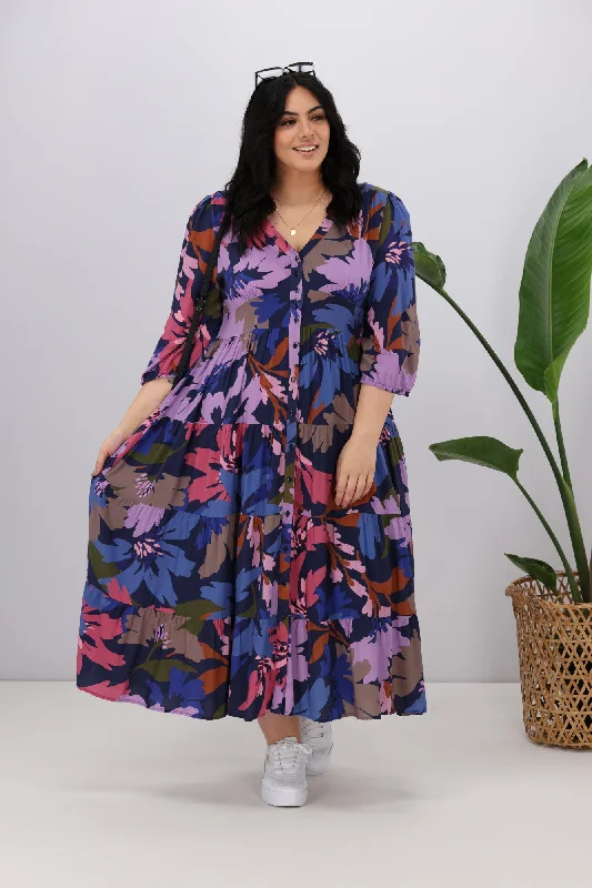 Boho Australia Belinda Dress Navy Floral