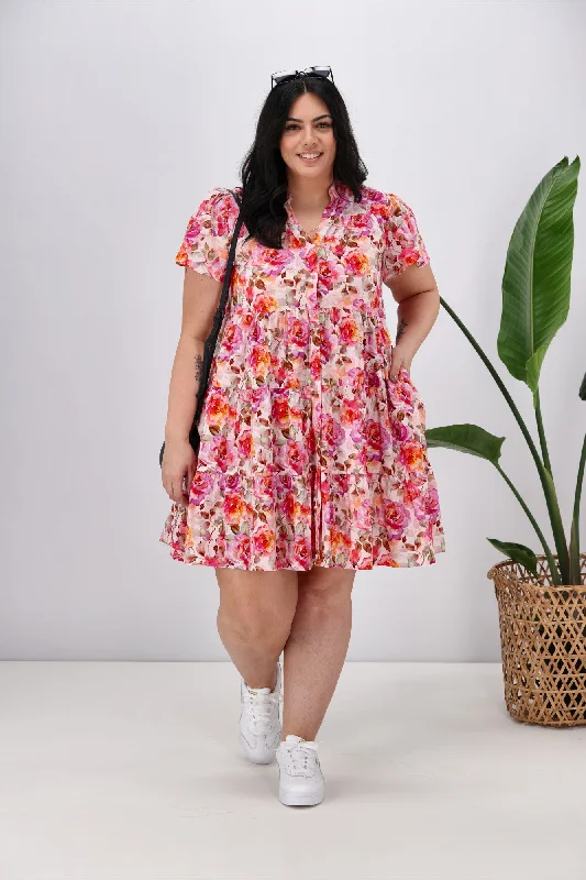 Boho Australia Bertie Dress Pink Floral