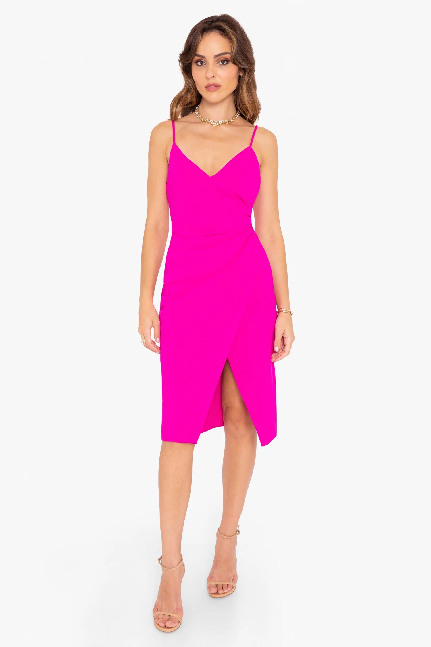 Bowery Sheath Dress - Vibrant Pink