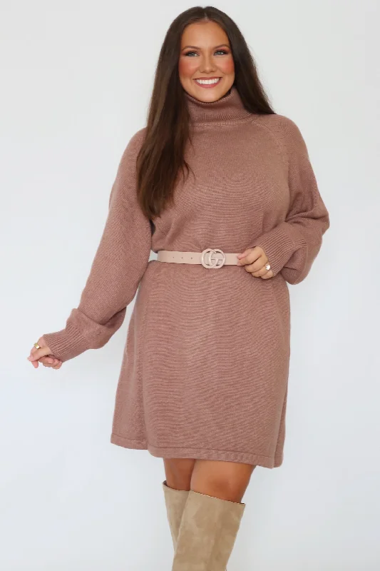 Celia Turtleneck Sweater Dress