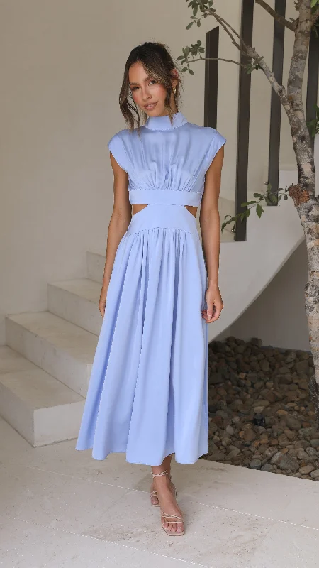 Cindie Midi Dress - Blue