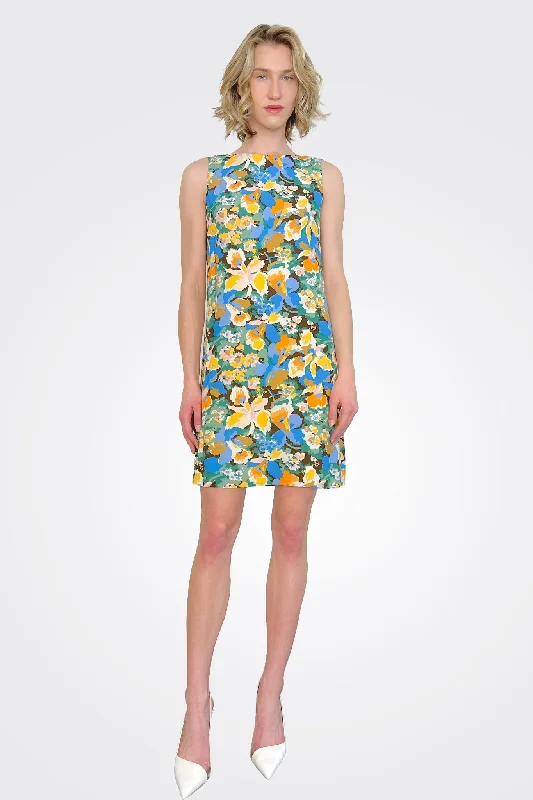 Crepe Shift Dress - Floral