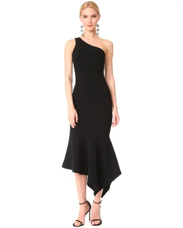 Dulcina One Shoulder Dress - Black