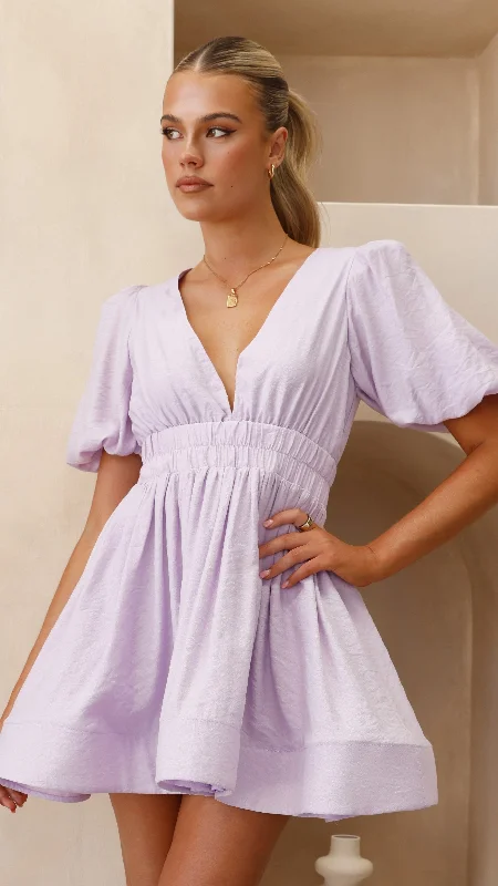 Erin Mini Dress - Lilac