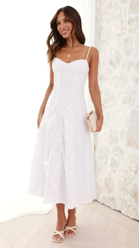 Ilenna Midi Dress - White