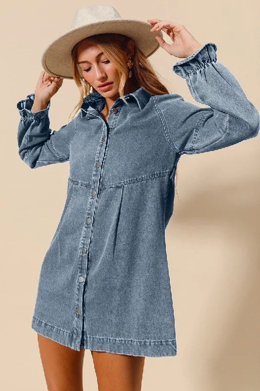 Kendra Denim Dress- Denim