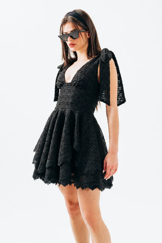 ‘Selin’ Lace bow dress