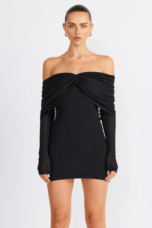 SNDYS Madrid Mini Dress Black