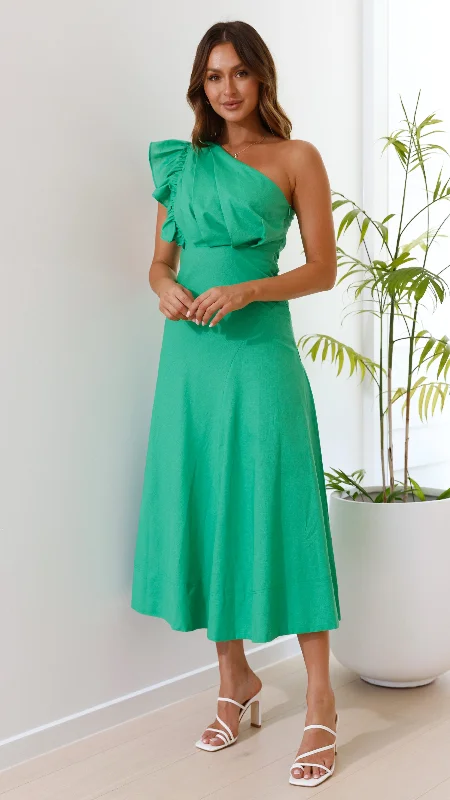 Stassie Midi Dress - Green