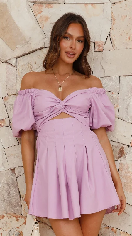 Stelle Mini Dress - Lilac