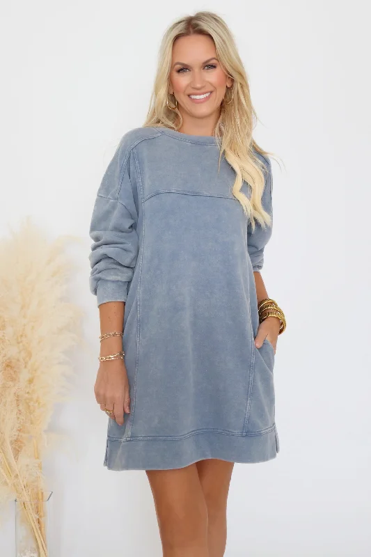 Stepping Stone Dress- Denim