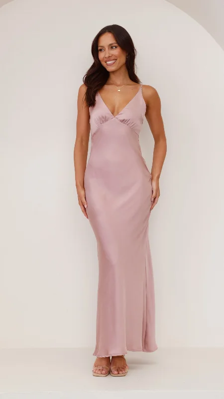 Ziah Maxi Dress - Dusty Pink