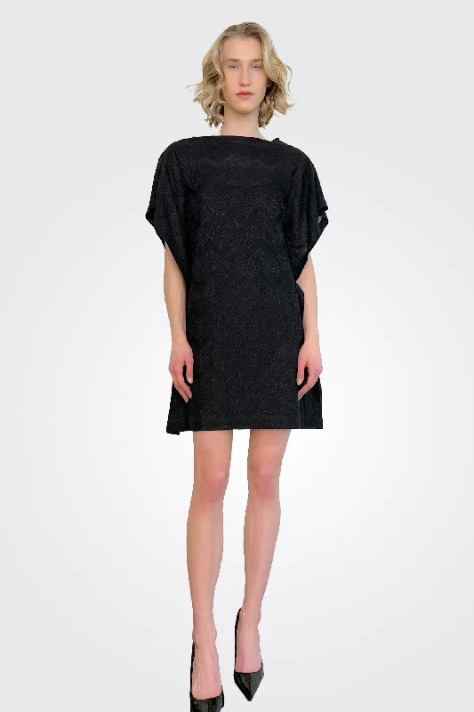 Zig Zag Dress - Black