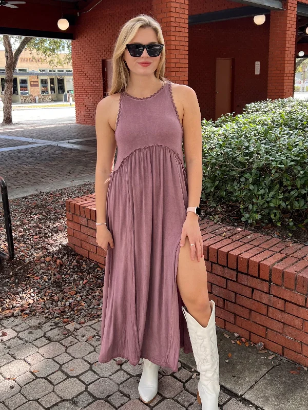 BRYN MAXI DRESS IN BURGUNDY