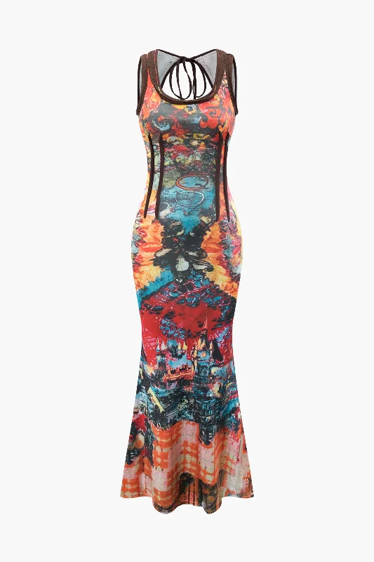 Tie Dye Tank Maxi Dress