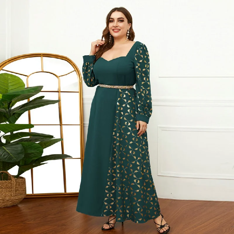 BerriesJam - 2024Plus Size Middle East Arab Muslim Elegant Vintage Party Dress