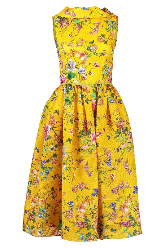 Positano Floral Dress - Yellow