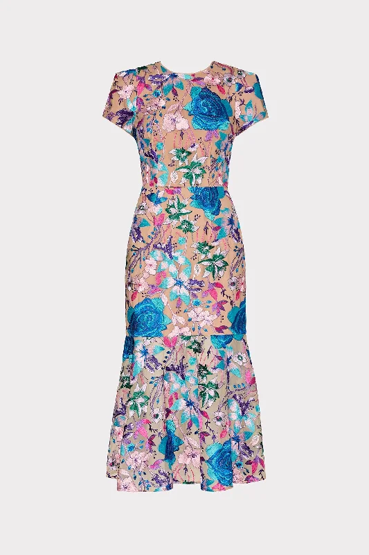 Tahlia Fall Floral Embroidered Dress