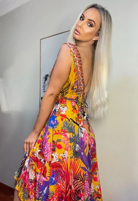 Bright Flowers Hi-Low Dress